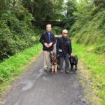 Ireland 2015 bob and mike with dogs on greenway