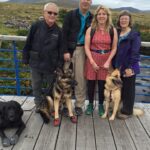 Ireland 4 people 3 dogs on bridge 2015